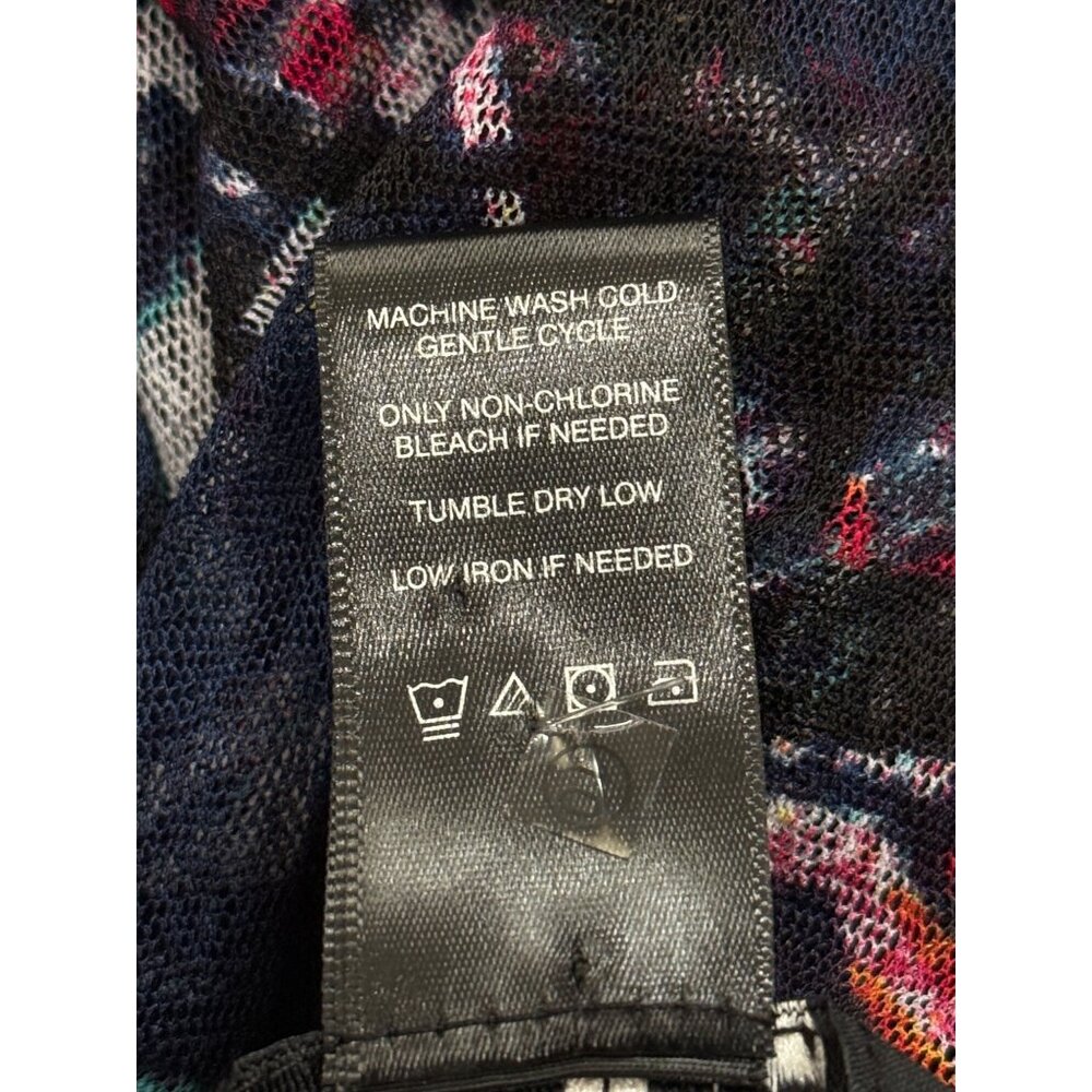 Ali Miles Womens Cardigan Open Front Sheer Abstract Lightweight Artsy Size M - Picture 6 of 8